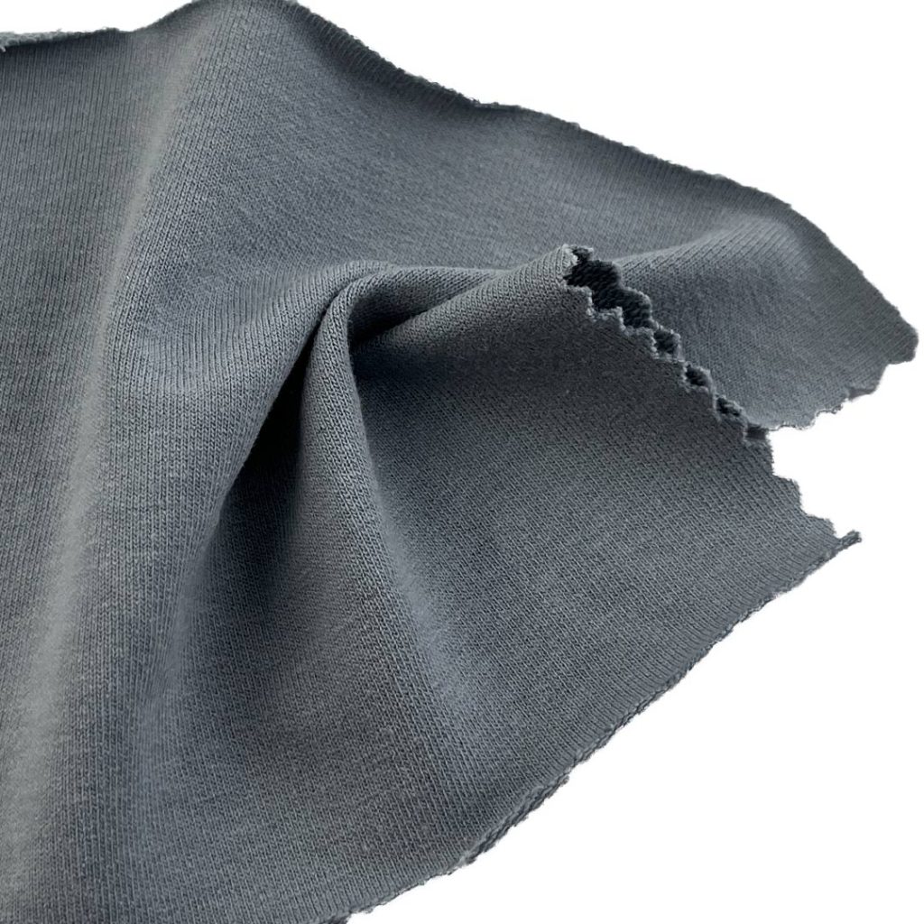 220gsm (7.8 oz) 95% Cotton 5% Spandex Terry Soft Hand Feel Fabric Dress Long Sleeve Shirt T-shirt