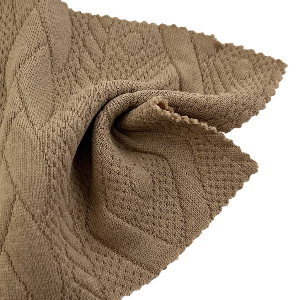 280gsm (9.9 oz) 95% Polyester 5% Spandex Jacquard Textured Fabric Sweatshirt Pants