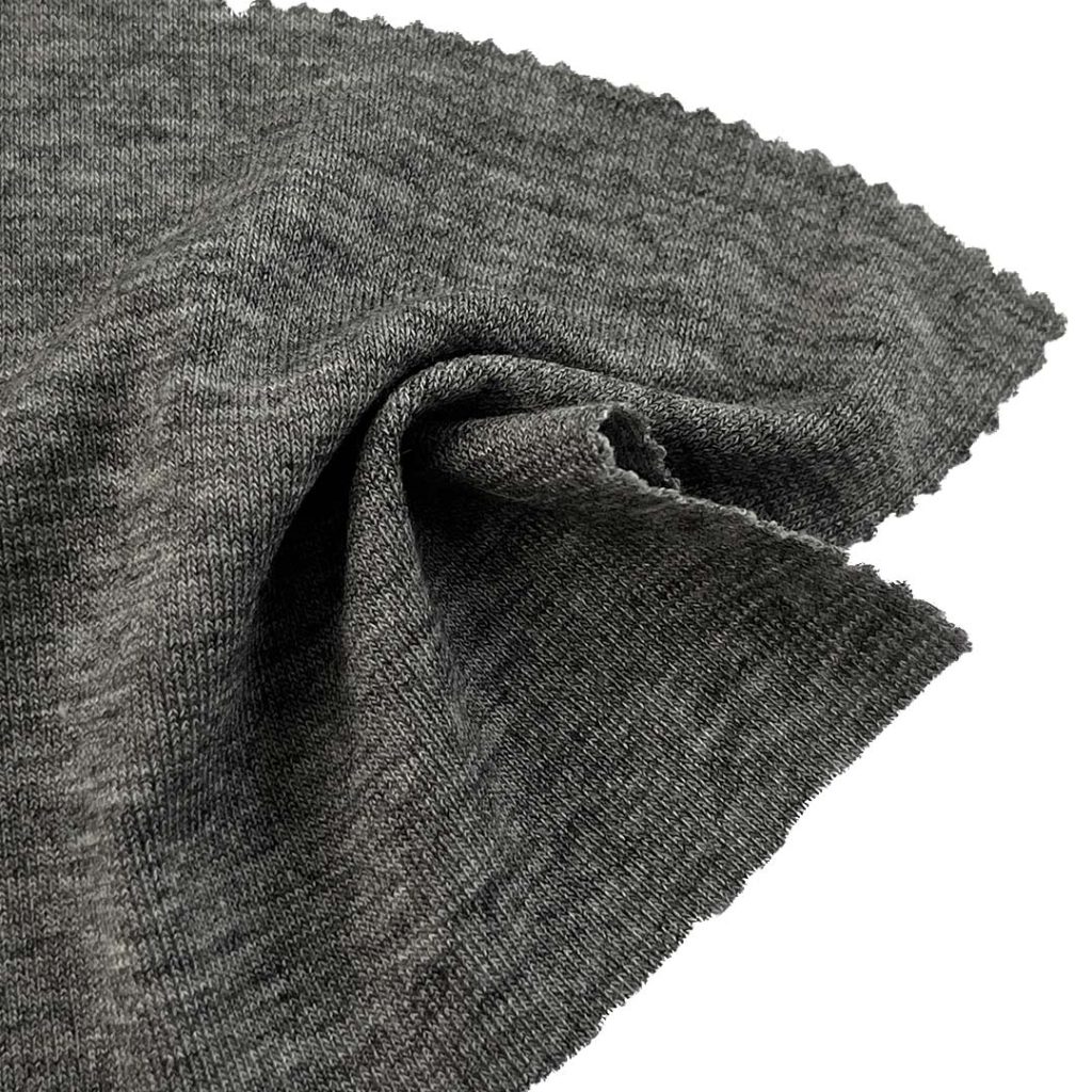 210gsm (7.4 oz) 76% Tencel 20% Wool 4% Spandex Rib Soft Hand Feel Fabric Dress Long Sleeve Shirt T-shirt