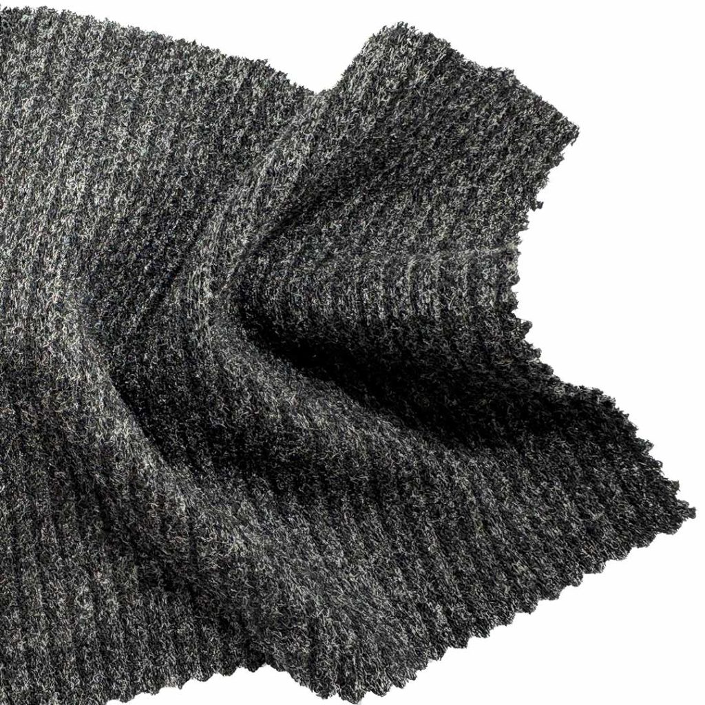 250gsm (8.8 oz) 53% Polyester 40% Viscose 4% Spandex 3% Wool Single Jersey Brushed Fuzzy Soft Hand Feel Fabric Dress Long Sleeve Shirt Cardigan