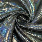 150gsm (5.3 oz) 96% Polyester 4% Spandex Foil Shiny Hand Feel Fabric Tops Skirt