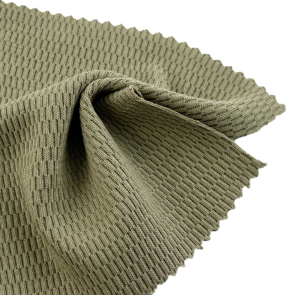 310gsm (10.9 oz) 60% Cotton 40% Polyester Jacquard Textured Fabric T-shirt Pants