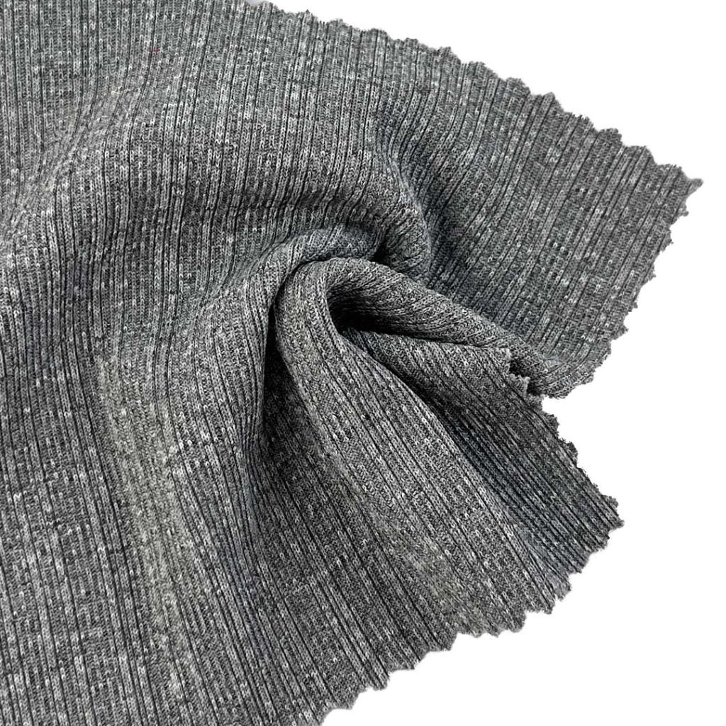 250gsm (8.8 oz) 95% Polyester 5% Spandex Rib Stretchy Fabric Dress Tops