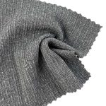 250gsm (8.8 oz) 95% Polyester 5% Spandex Rib Stretchy Fabric Dress Tops