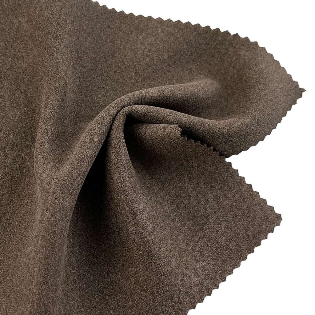 300gsm (10.6 oz) 92% Polyester 8% Spandex Chamois Faux Suede Fuzzy Crisp Hand Feel Fabric Dress Jacket Skirt