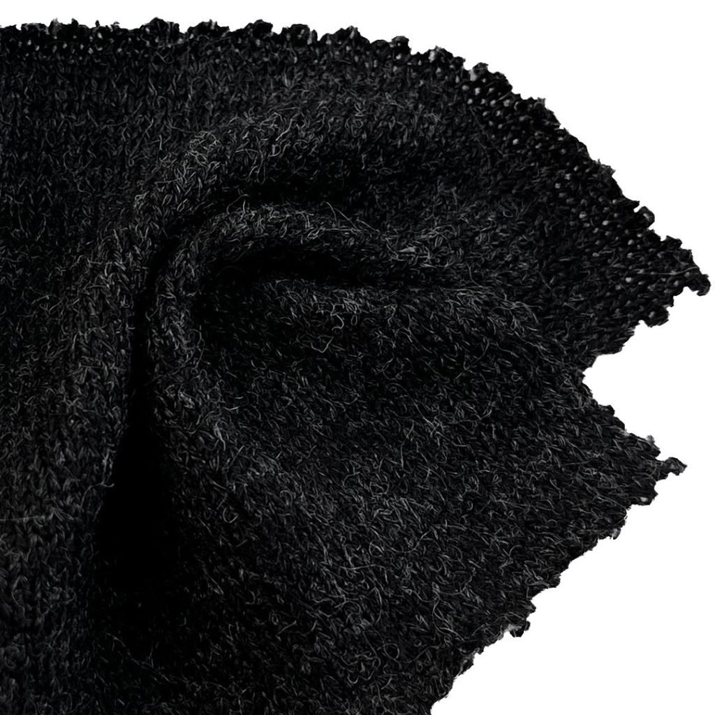 250gsm (8.8 oz) 67% Polyester 12% Nylon 12% Acrylic 6% Wool Rib Brushed Fuzzy Soft Hand Feel Fabric Dress Cardigan Pants