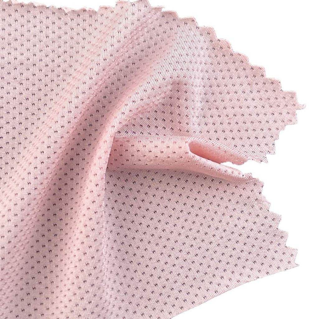 150gsm (5.3 oz) 77% Polyamide 23% Spandex Bird Eye Nylon 4 Way Stretch Breathable Fabric T-shirt Leggings