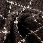 450gsm (15.9 oz) 100% Polyester Tweed Plaid Fuzzy Hand Feel Fabric Blanket Coat Shawl