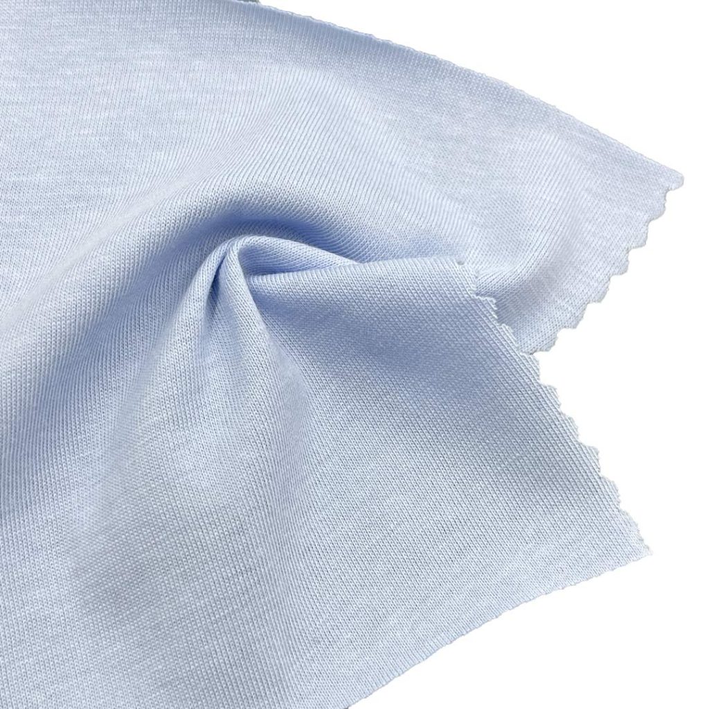 150gsm (5.3 oz) 88% Cotton 12% Polyester Single Jersey Soft Hand Feel Fabric Dress T-shirt Pants