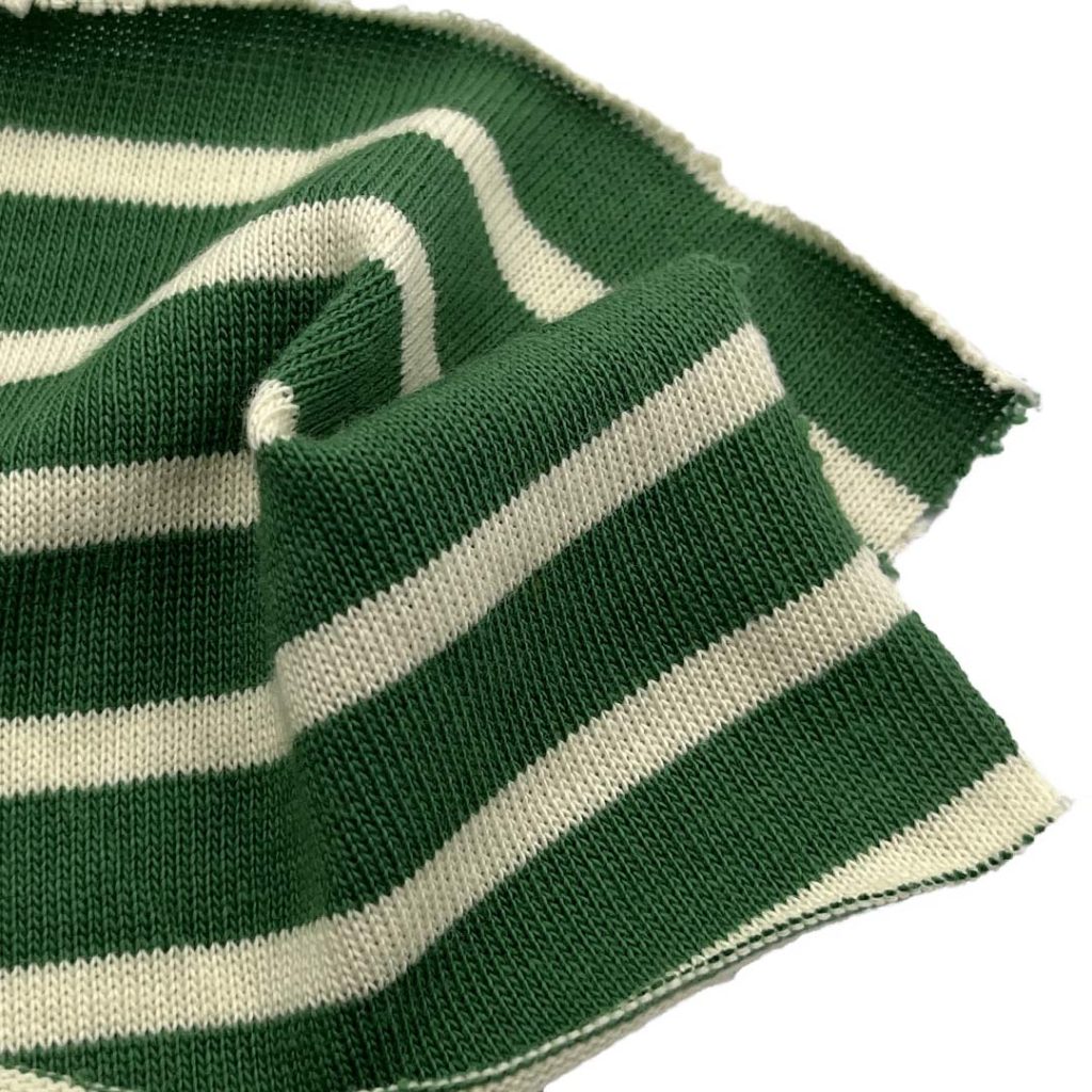 265gsm (9.3 oz) 95% Cotton 5% Spandex Stripe Plated Soft Hand Feel Fabric T-shirt Dress