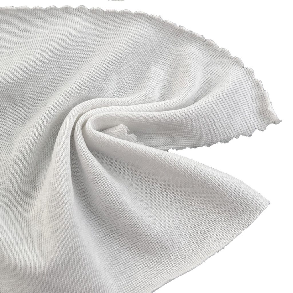 200gsm (7.1 oz) 100% Cotton Single Jersey Plated Soft Hand Feel 40s/1 Fabric Tops Long Sleeve Shirt