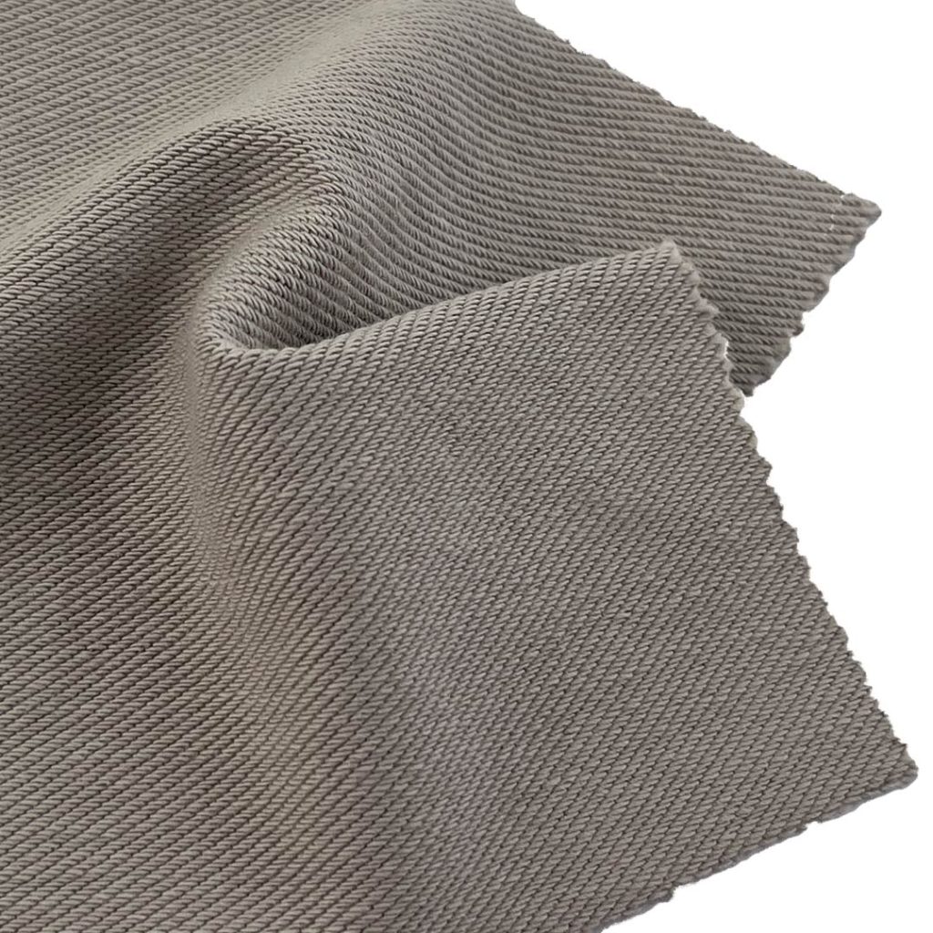 320gsm (11.3 oz) 66% Cotton 7% Spandex 27% Polyamide Twill Soft Hand Feel Fabric Jacket Sweatshirt Pants