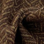 550gsm (19.4 oz) 50% Wool 50% Polyester Tweed Herringbone Coarse Textured Hand Feel Fabric Blanket Scarf Coat