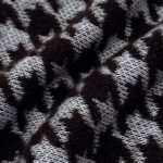 430gsm (15.2 oz) 57% Polyester 38% Viscose 5% Spandex Tweed Houndstooth Textured Shape Retention Fabric Dress Blazer