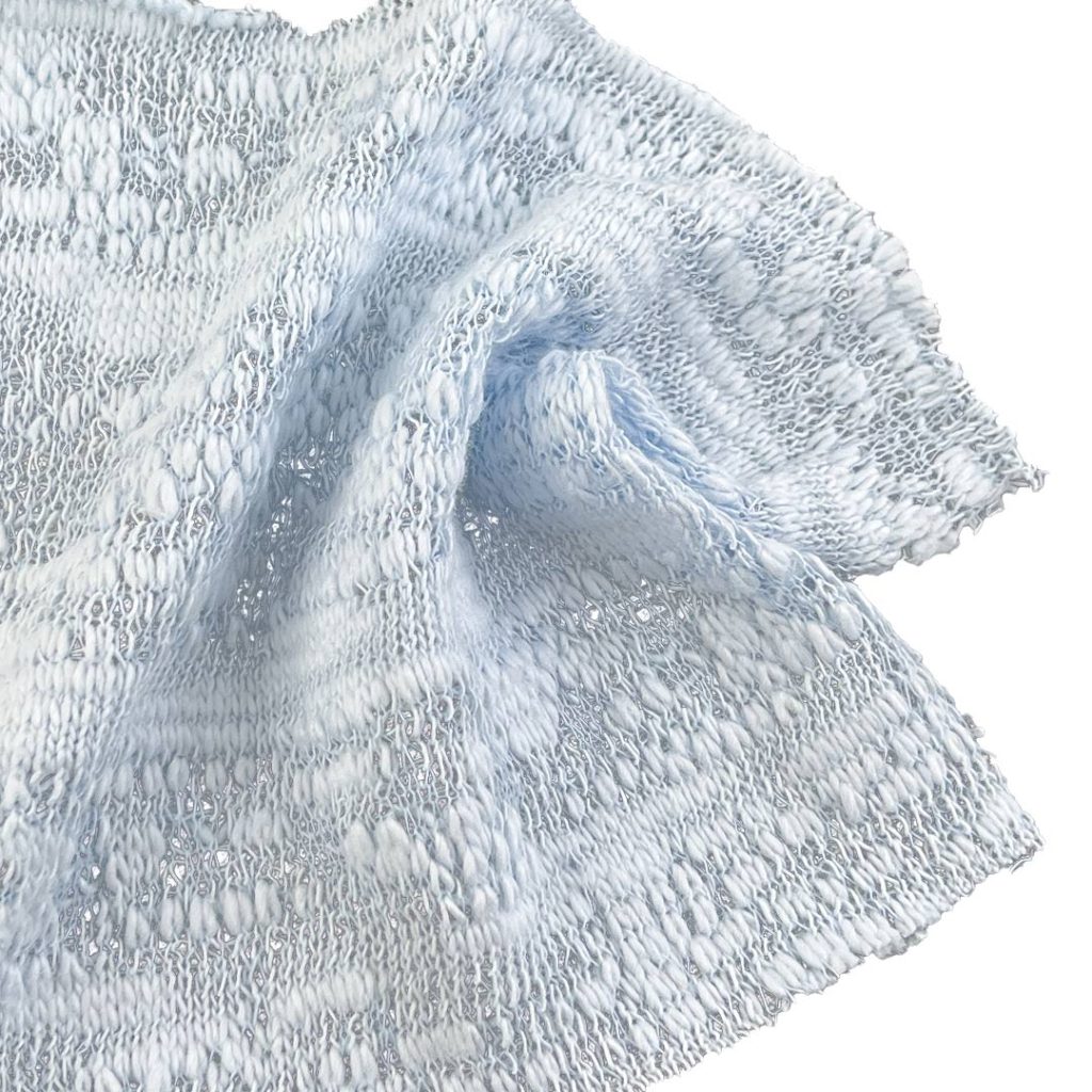 230gsm (8.1 oz) 75% Cotton 25% Polyester Jacquard Textured Fabric Dress Sweater