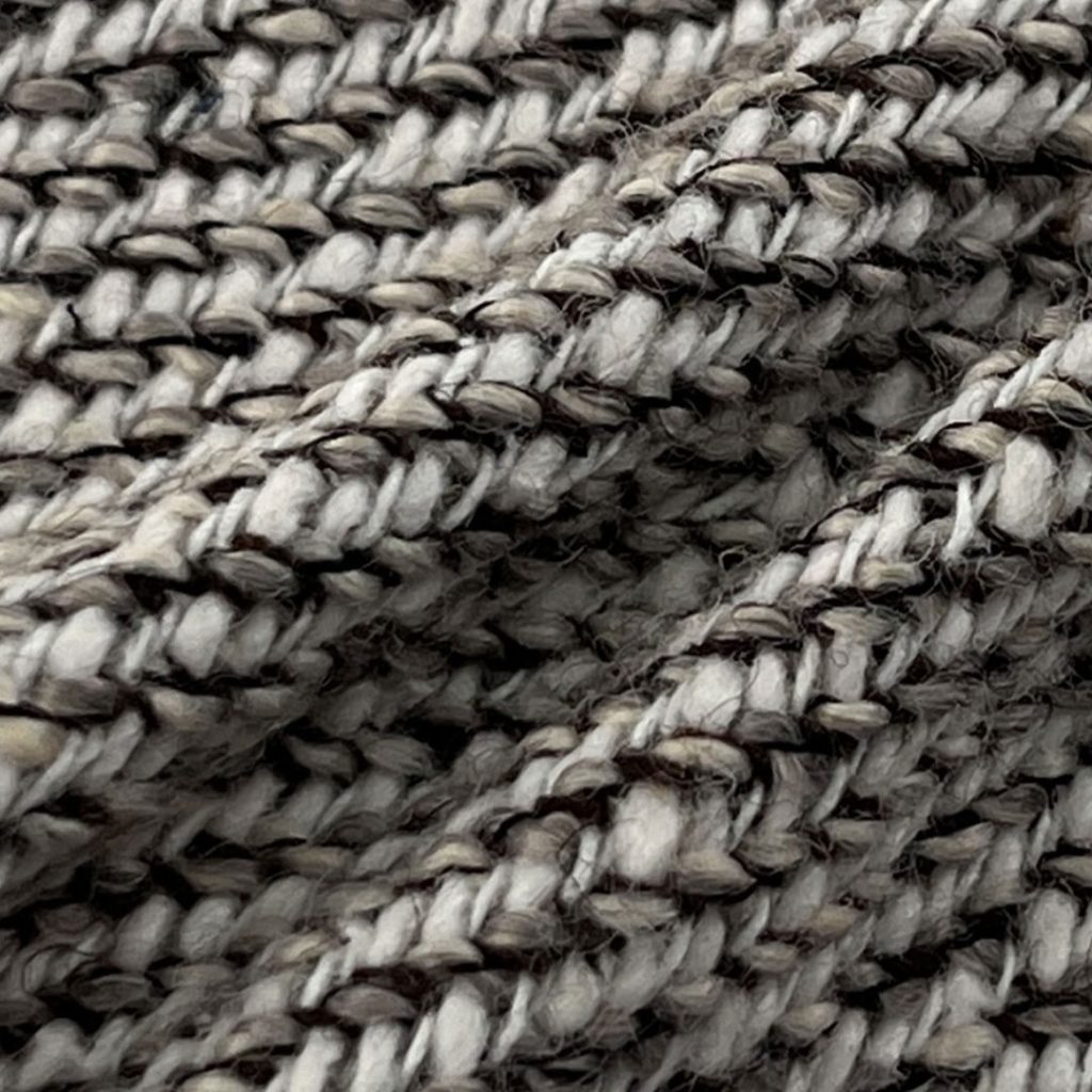 580gsm (20.5 oz) 90% Polyester 5% Wool 5% Spandex Tweed Fuzzy Fabric Skirt Coat