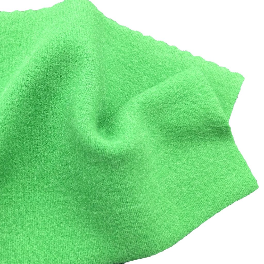 300gsm (10.6 oz) 70% Nylon 25% Viscose 5% Spandex Double Knit Brushed Fuzzy Soft Hand Feel Fabric Jacket Zip Up Hoodie