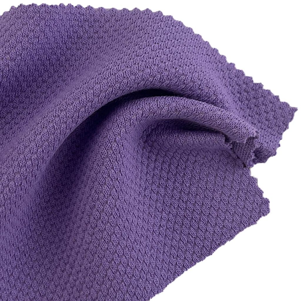 350gsm (12.3 oz) 45% Cotton 55% Polyester Jacquard Double Knit Textured Crisp Hand Feel Fabric Hoodie Sweatshirt