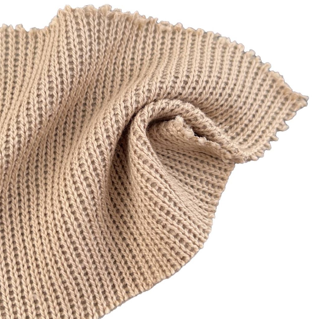 280gsm (9.9 oz) 83.9% Cotton 16.1% Polyester Jacquard Rib Textured Hand Feel Fabric Dress Jacket Zip Up Hoodie