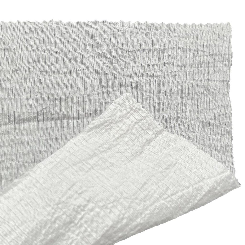 75gsm (2.6 oz) 85% Tencel 15% Polyamide Crepe Translucent Textured Fabric Dress Skirt 1056#