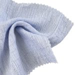 100gsm (3.5 oz) 15% Cotton 30% Polyester 3% Acetate 3% Wool 49% Tencel Crêpe Translucent Textured Fabric Dress Skirt