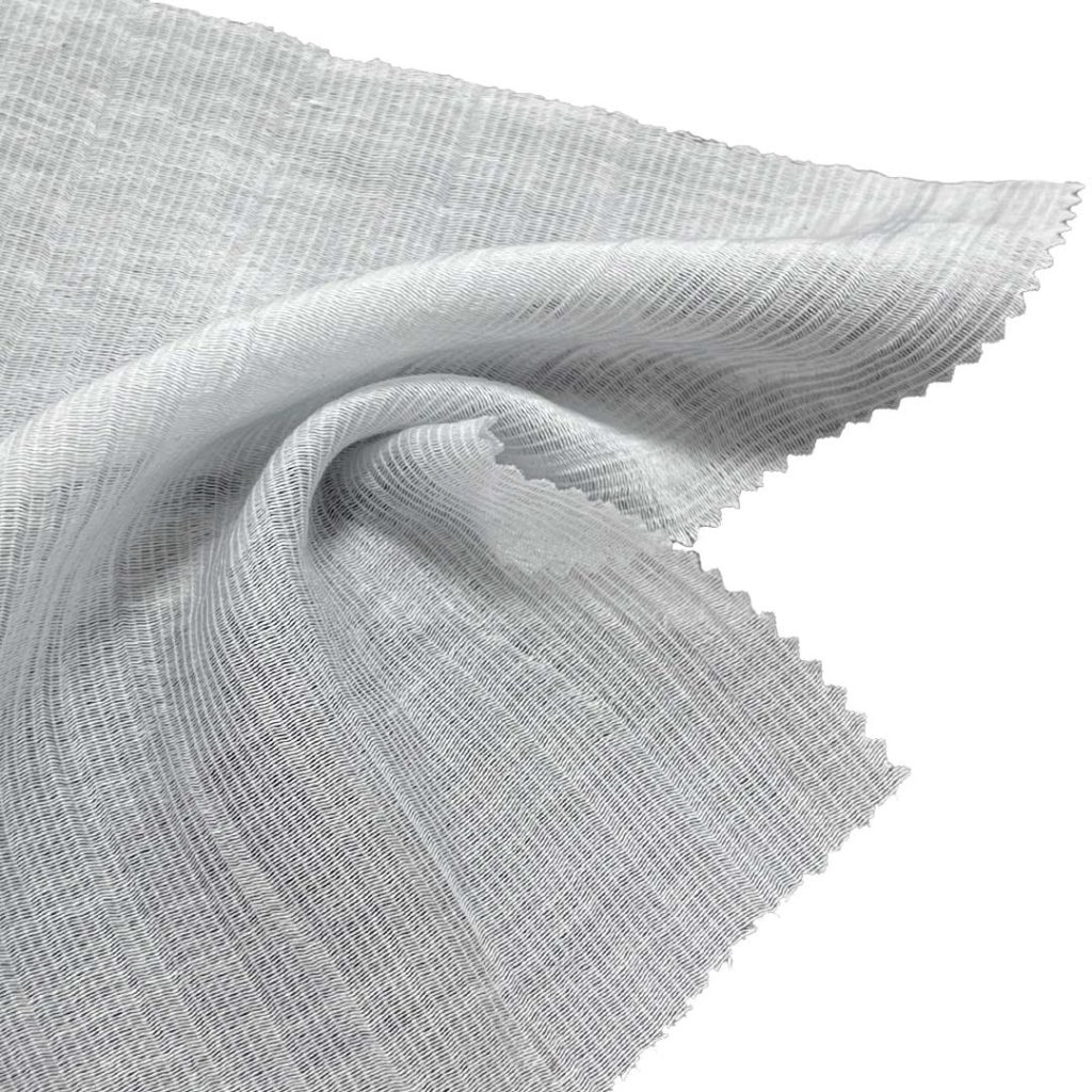 75gsm (2.6 oz) 83% Tencel 17% Polyamide Crepe Textured Translucent Fabric Dress Skirt 1251#