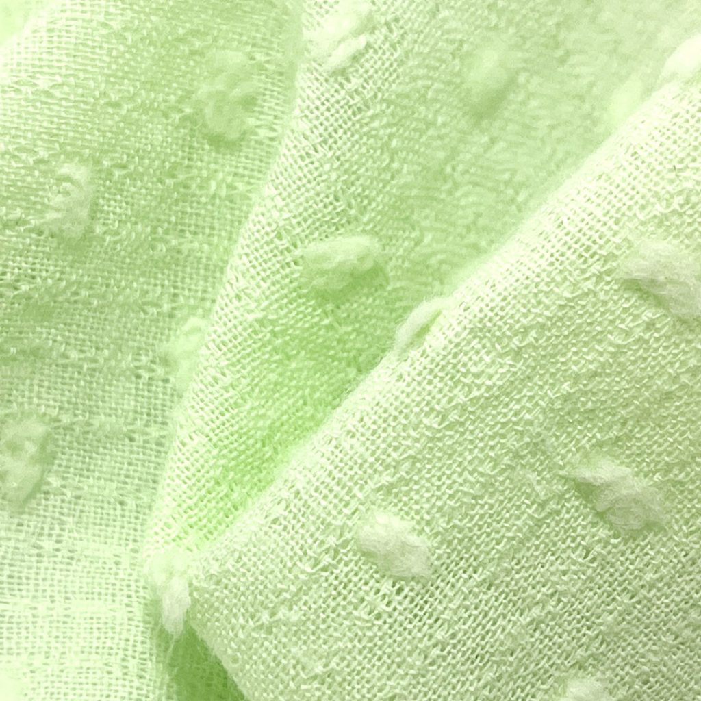 160gsm (5.6 oz) 100% Cotton Dobby Dotted Swiss Textured Fabric Skirt Dress 1528