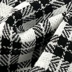 160gsm (5.6 oz) 100% Polyester Houndstooth Textured Shape Retention Fabric Coat Blazer 156-2