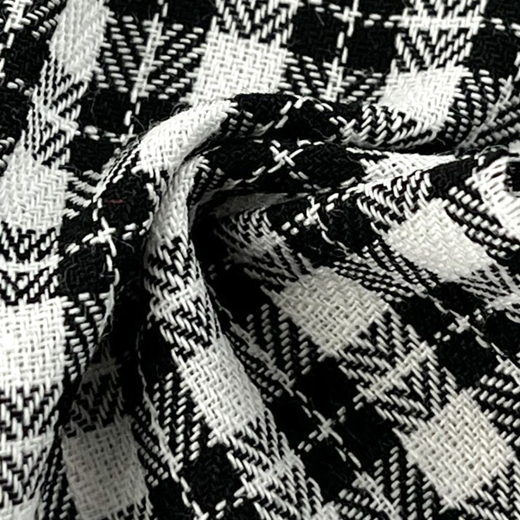 160gsm (5.6 oz) 100% Polyester Houndstooth Textured Shape Retention Fabric Coat Blazer 156-2