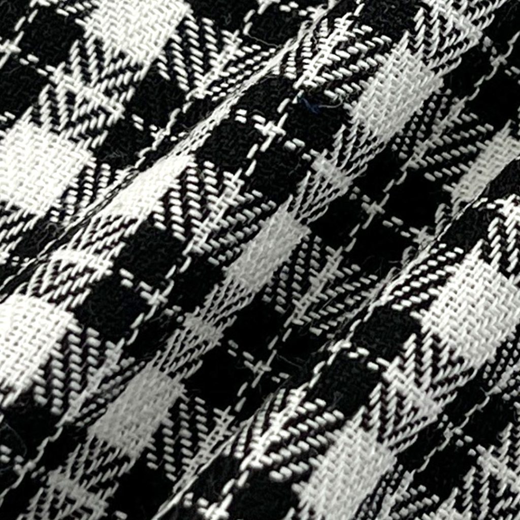 160gsm (5.6 oz) 100% Polyester Houndstooth Textured Shape Retention Fabric Coat Blazer 156-2