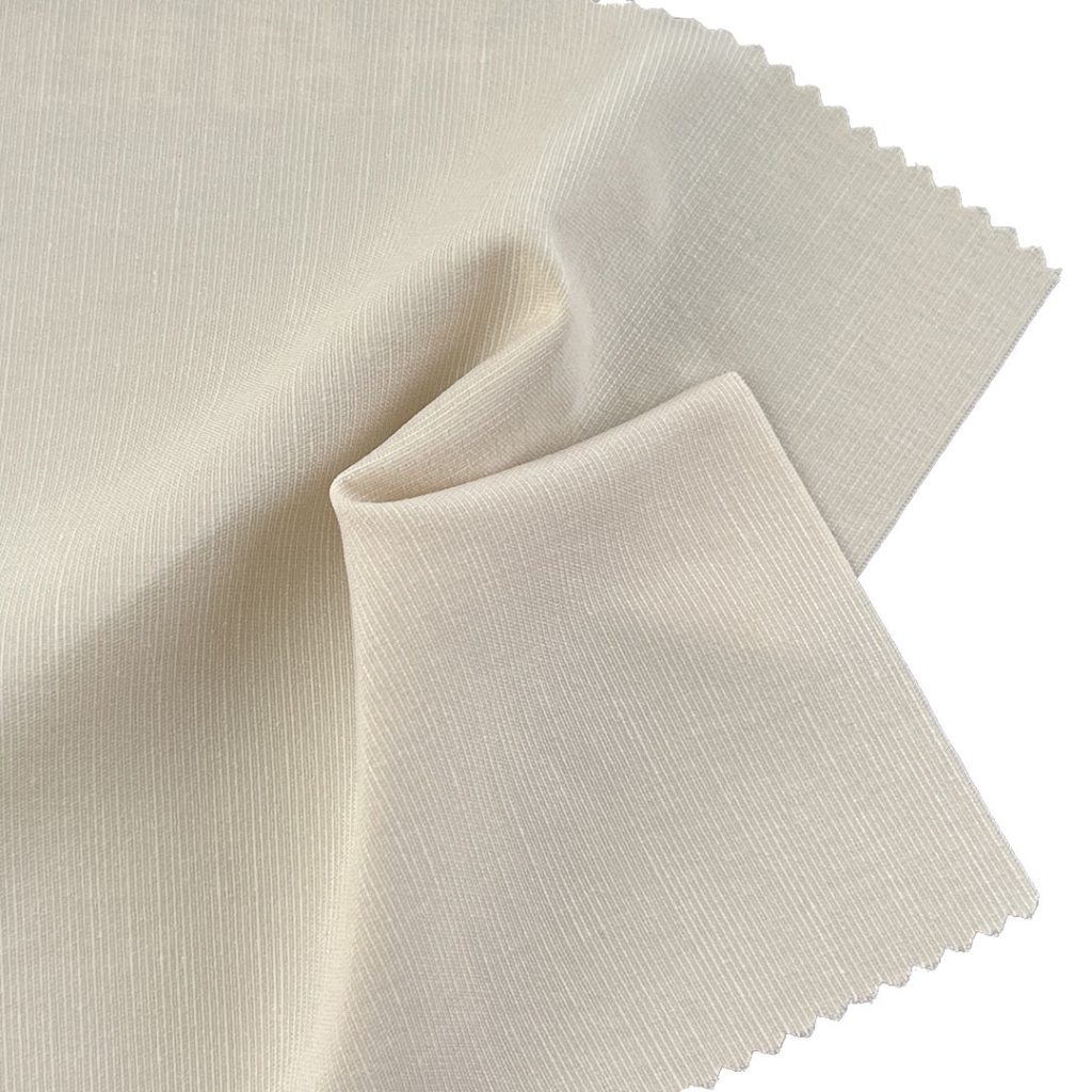 135gsm (4.8 oz) 68% Polyamide 29% Cotton 3% Spandex Cambric Smooth Crisp Hand Feel Fabric Blouse Dress 18490