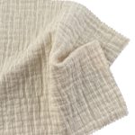 220gsm (7.8 oz) 85% Cotton 15% Nylon Pleated Textured Fabric Dress Wedding Dress Tops