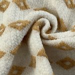 260gsm (9.2 oz) 45% Polyester 50% Viscose 5% Spandex Dobby Dotted Swiss Textured Fabric Dress Tops 2237