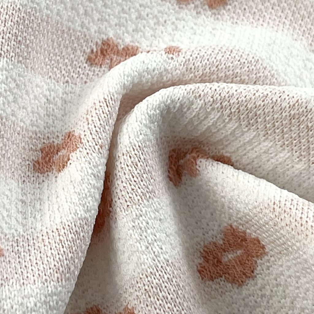 260gsm (9.2 oz) 45% Polyester 50% Viscose 5% Spandex Dobby Dotted Swiss Textured Fabric Dress Cardigan 2244