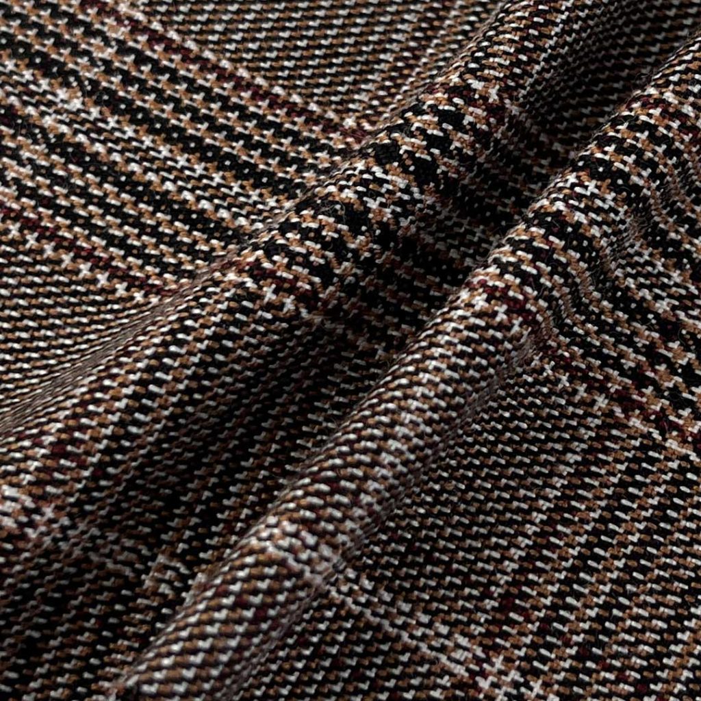 220gsm (7.8 oz) 80% Polyester 20% Cotton Plaid Ripstop Fabric Dress Blazer