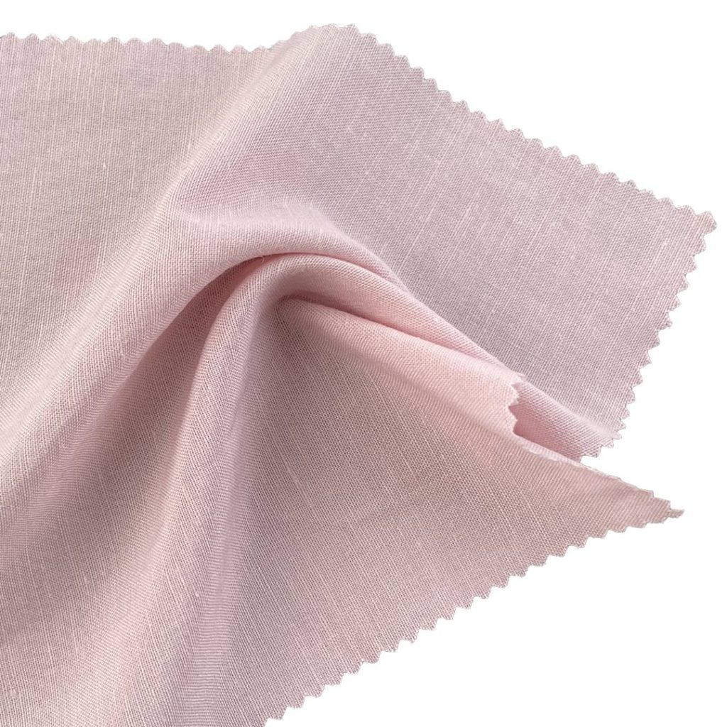 110gsm (3.9 oz) 58% Lyocell 30% Cotton 12% Linen Crepe Textured Translucent Fabric Skirt Dress 25769