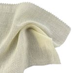 100gsm (3.5 oz) 23% Nylon 50% Polyester 22% Lyocell 5% Linen Crepe Textured Translucent Fabric Dress Skirt 26121#