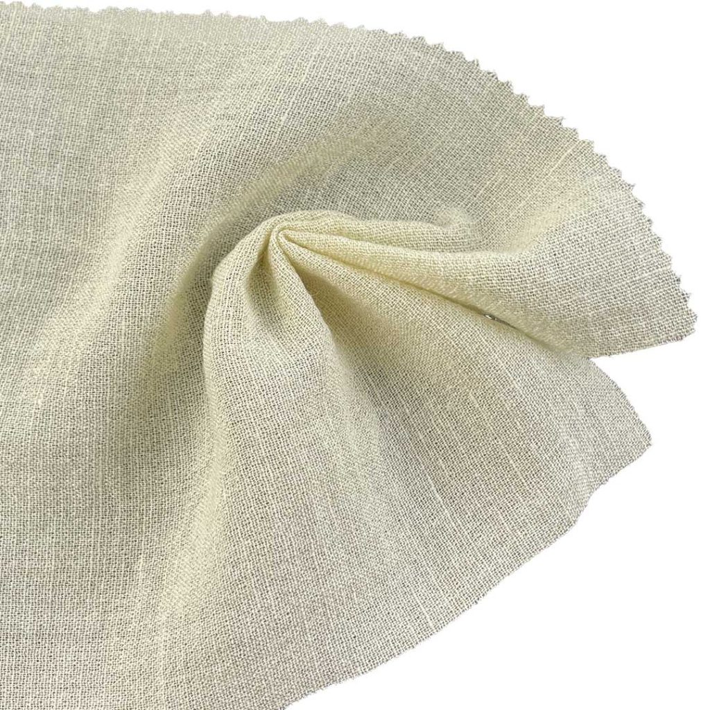 100gsm (3.5 oz) 23% Nylon 50% Polyester 22% Lyocell 5% Linen Crepe Textured Translucent Fabric Dress Skirt 26121#