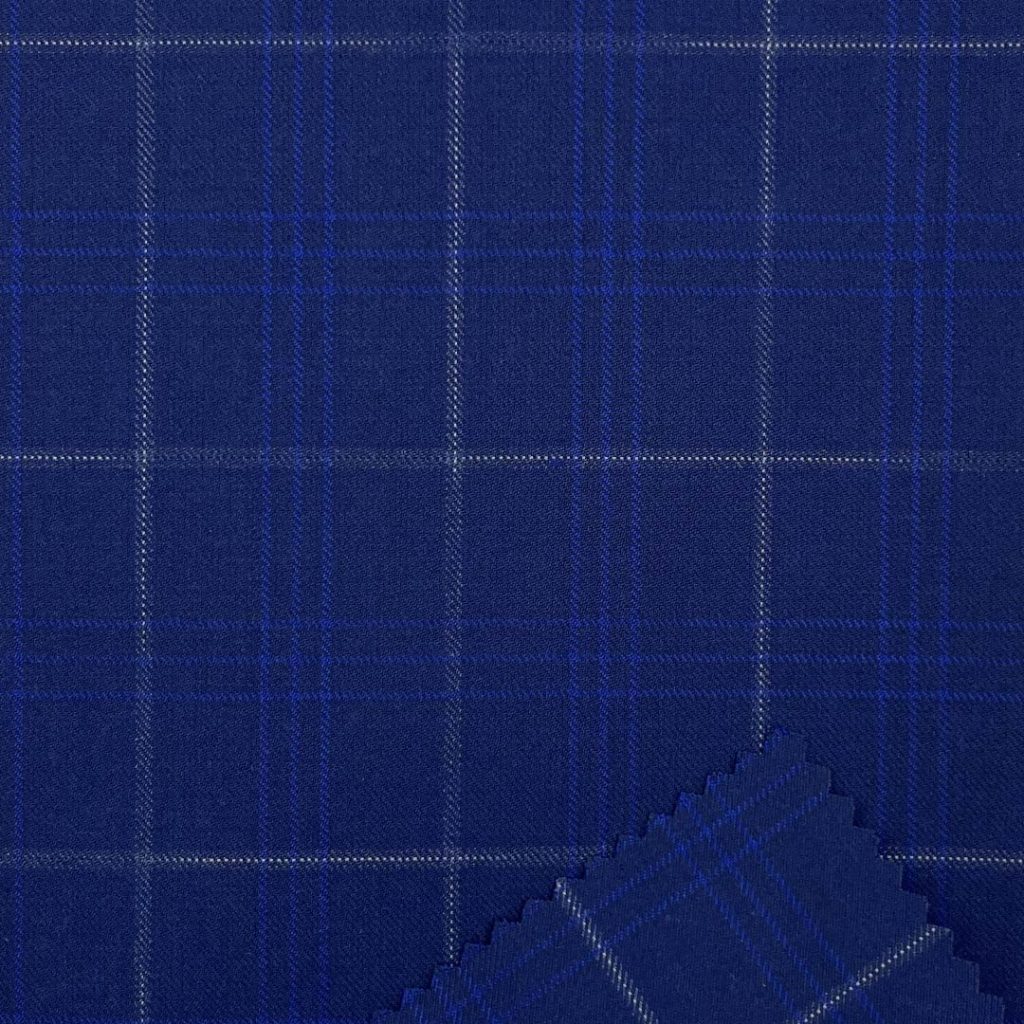 330g/m (6.5oz) 78% Polyester 20% Viscose 2% Spandex Suit Textured Crisp Hand Feel Fabric Blazer 31307