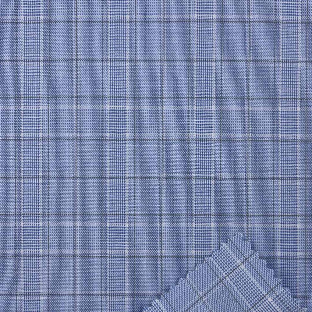 375g/m (7.4oz) 76% Polyester 22% Viscose 2% Spandex Suit Smooth Hand Feel Crisp Fabric Blazer 31342