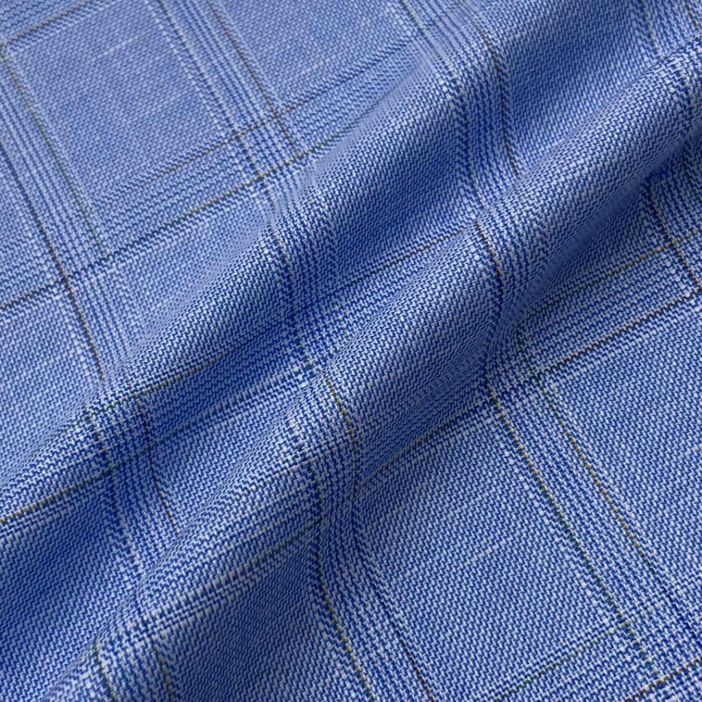 300g/m (5.9oz) 70% Polyester 28% Viscose 2% Linen Suit Smooth Soft Hand Feel Fabric Blazer 31366