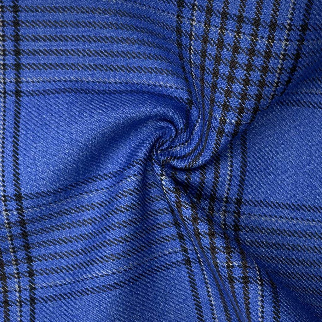 260g/m (5.1oz) 74% Polyester 24% Viscose 2% Spandex Suit Crisp Hand Feel Glossy Fabric Blazer 31421