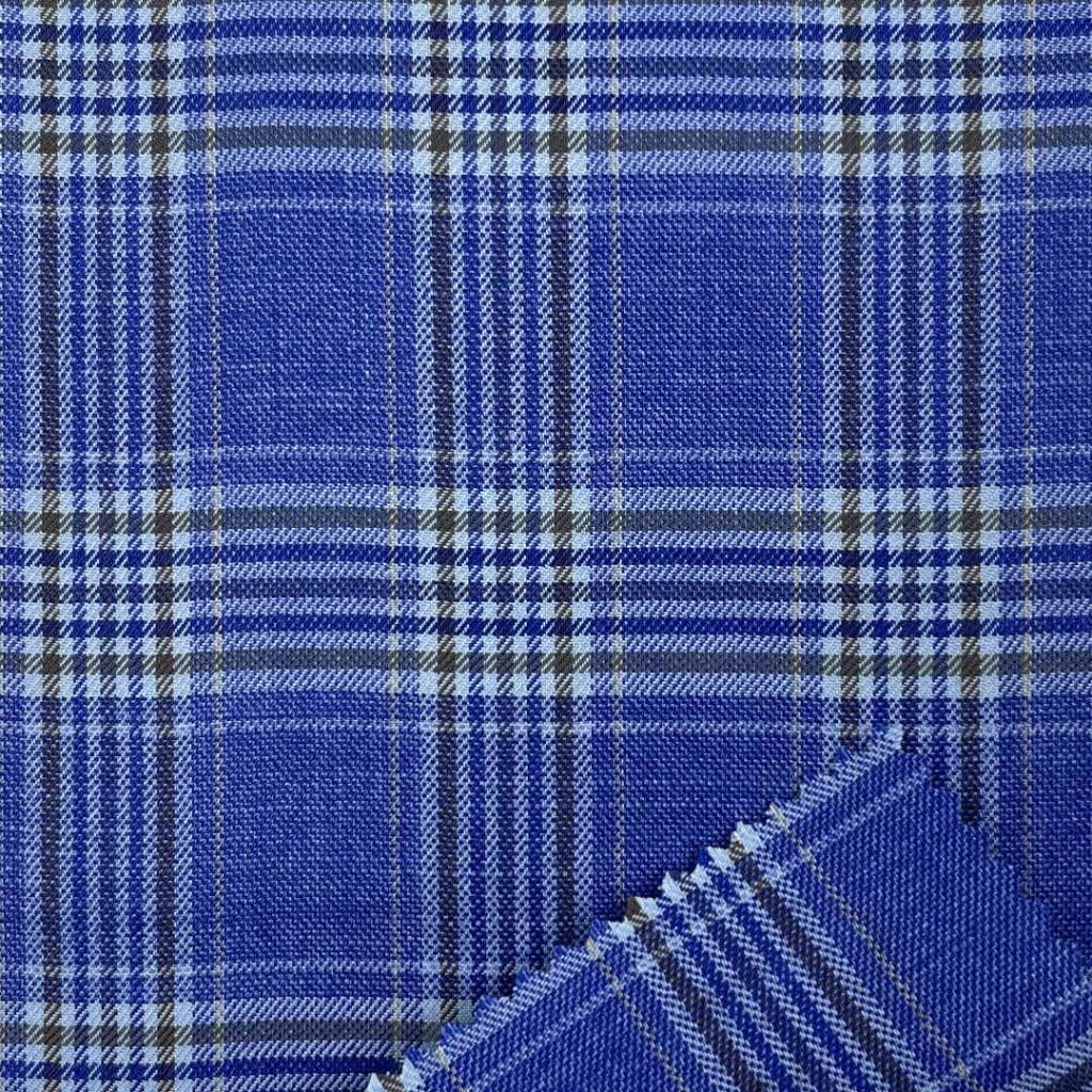 305g/m (6.0oz) 89% Polyester 9% Viscose 2% Spandex Suit Textured Cool Hand Feel Fabric Blazer 31519