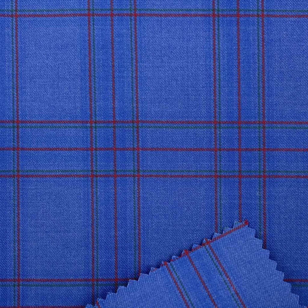 300g/m (5.9oz) 72% Polyester 26% Viscose 2% Spandex Suit Glossy Crisp Hand Feel Fabric Blazer 31521