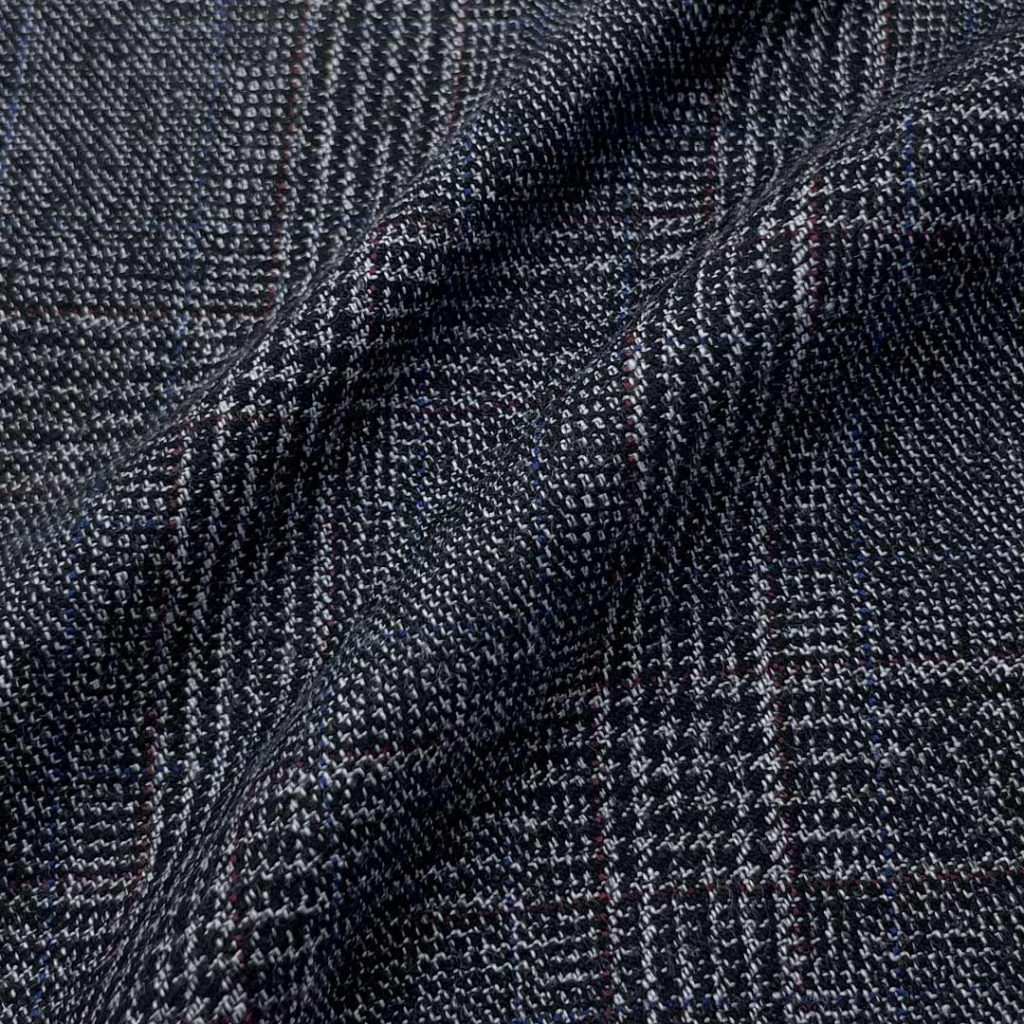 330g/m (6.5oz) 77% Polyester 19% Viscose 4% Spandex Suit Crisp Hand Feel Textured Fabric Blazer 31541