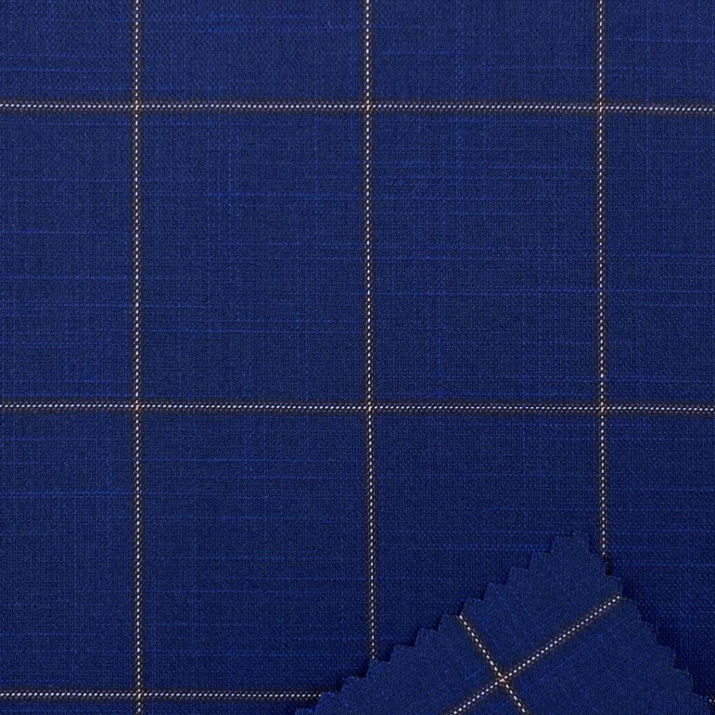 330g/m (6.5oz) 82% Polyester 16% Viscose 2% Spandex Suit Textured Crisp Hand Feel Fabric Blazer 31613