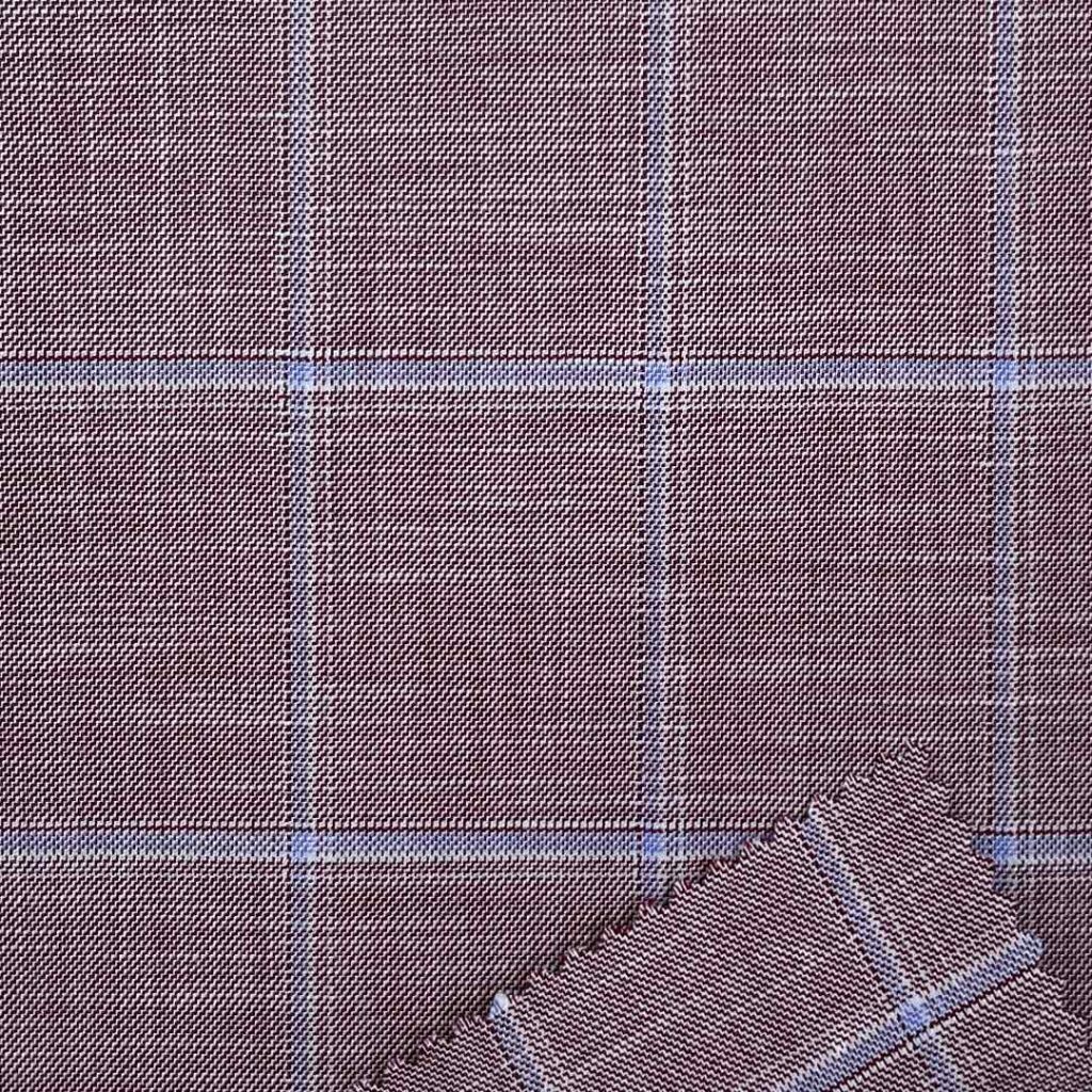 355g/m (7.0oz) 84% Polyester 14% Viscose 2% Spandex Suit Crisp Smooth Hand Feel Fabric Blazer 31616