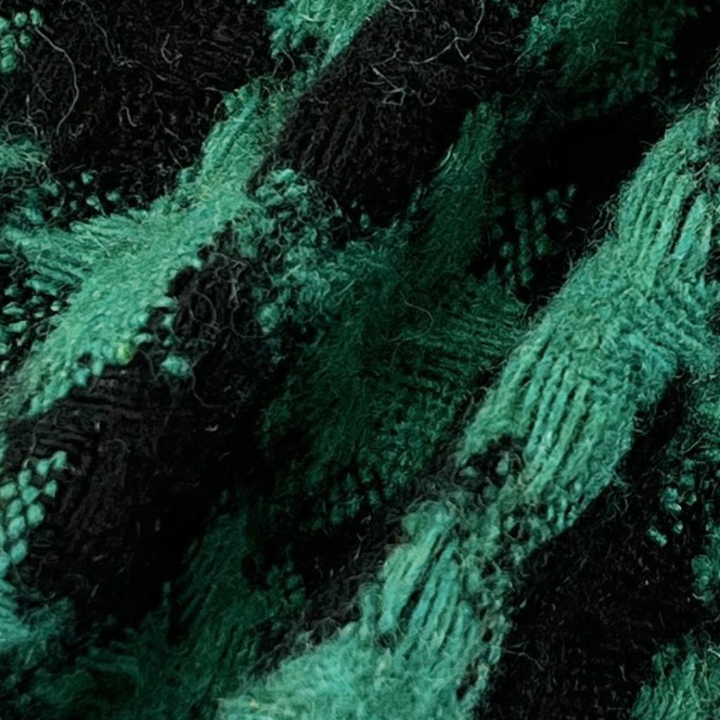 350gsm (12.3 oz) 20% Wool 80% Polyester Tweed Houndstooth Textured Shape Retention FabricCushion Blazer Coat