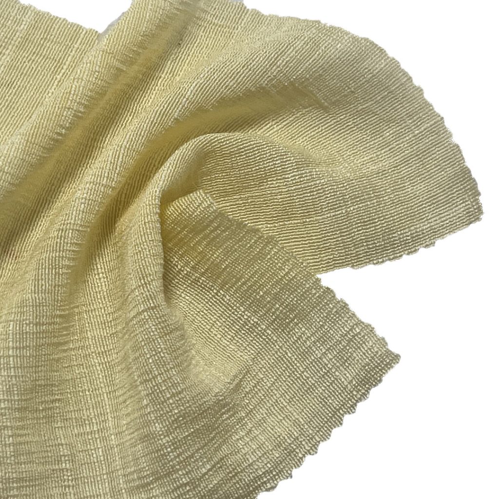 100gsm (3.5 oz) 62% Viscose 35% Nylon 3% Tencel Crepe Translucent Textured Fabric Dress Skirt 3569-17