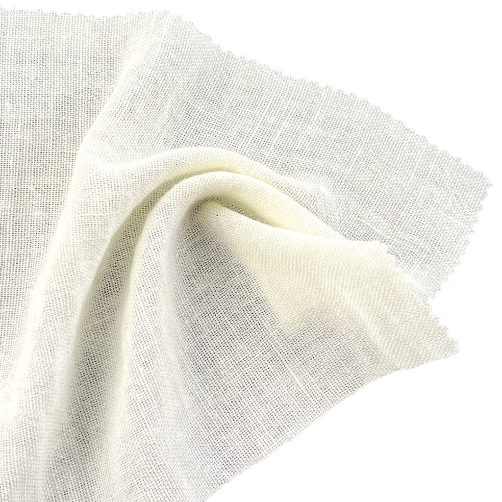 80gsm (2.8 oz) 22% Linen 78% Polyester Crepe Textured Translucent Fabric Dress Skirt 3880#